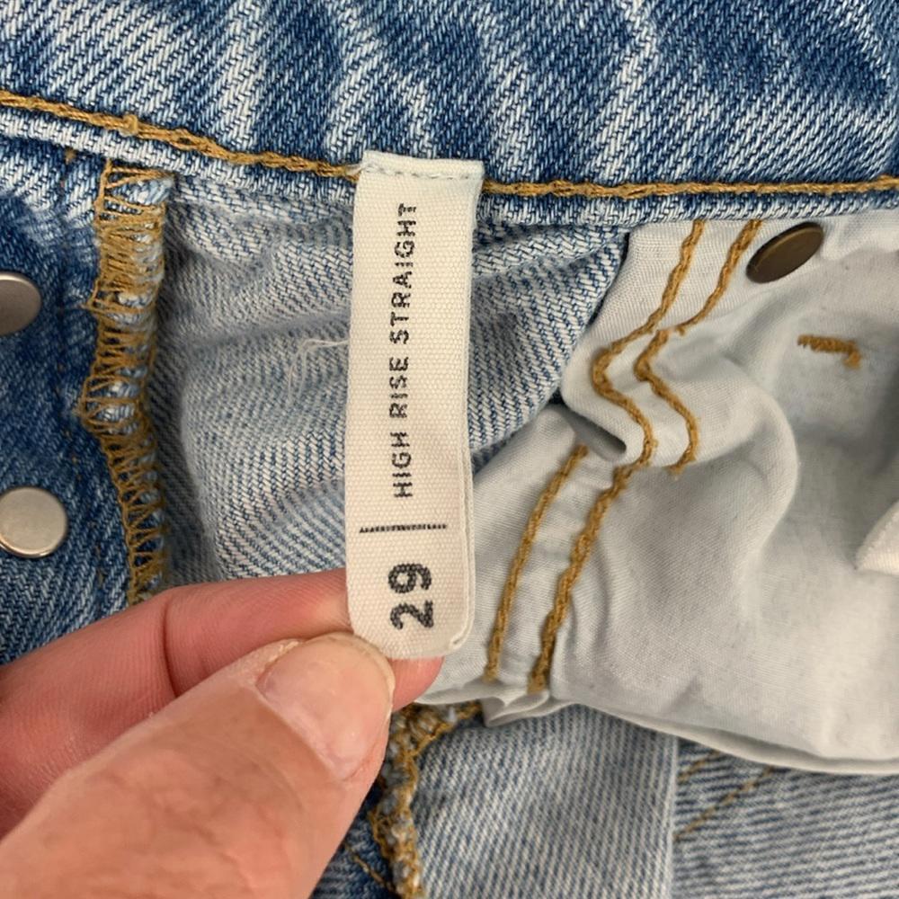 Pacsun High Rise Straight Leg Ripped Mom Jeans Women’s Size 29 - Picture 5 of 9